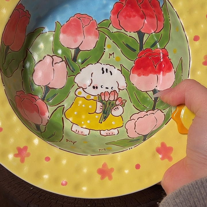 景德镇陶瓷可爱手绘杯