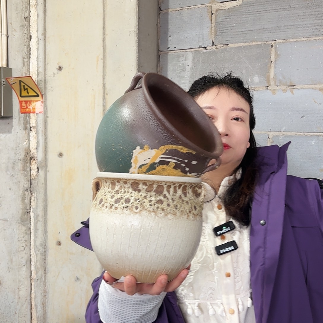 正品两个高19/19红陶