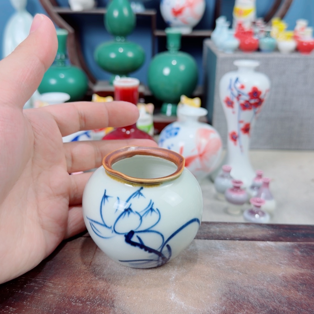 陶瓷手工小花器摆件