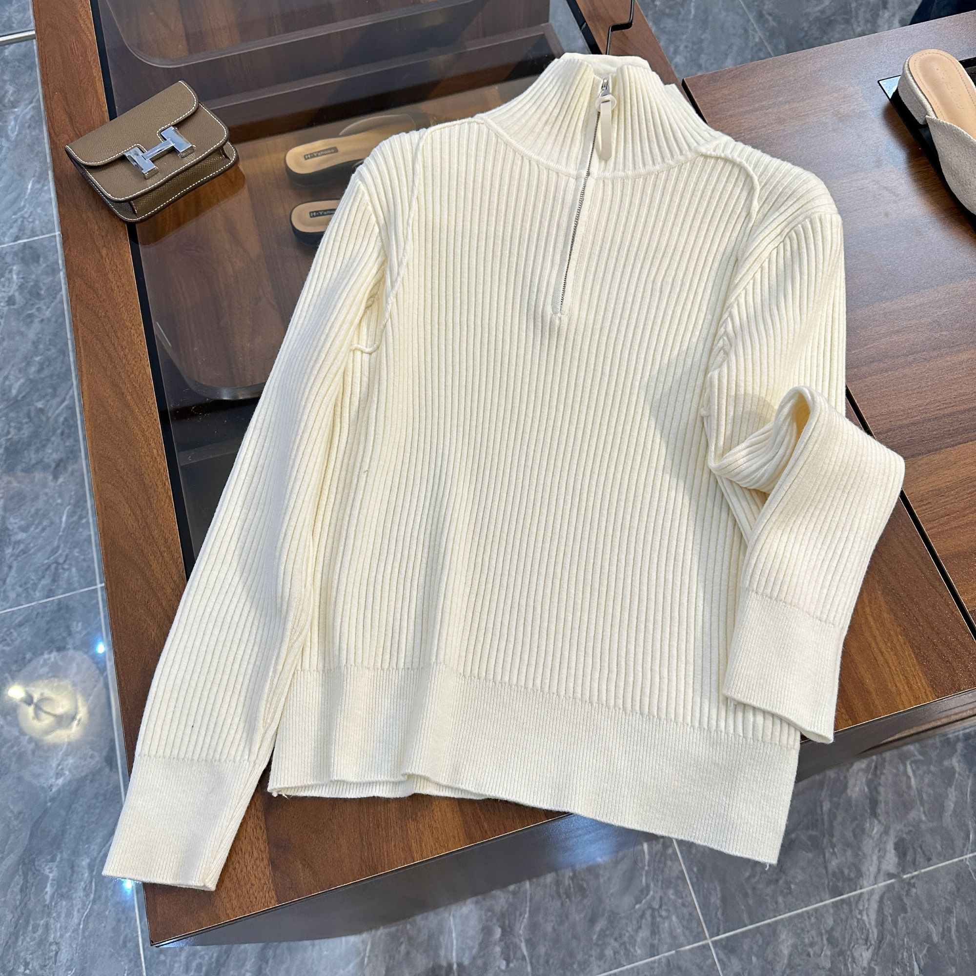 【83】时尚轻奢设计师款费尔岛条纹休闲开衫DM-A86