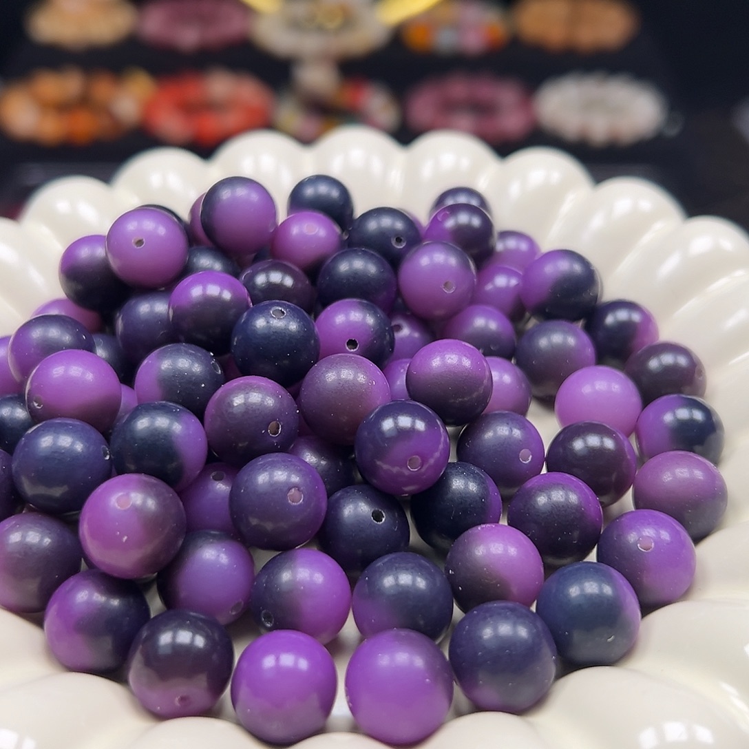 手串菩提根/象牙果卡12紫猫眼120颗