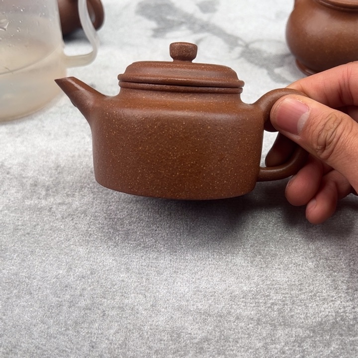 紫砂茶壶桃花泥剑流德钟190cc