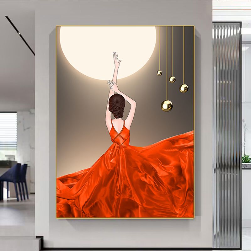 SJ22艺术美女人物镶钻装饰画现代简约玄关楼梯过道走廊装饰画