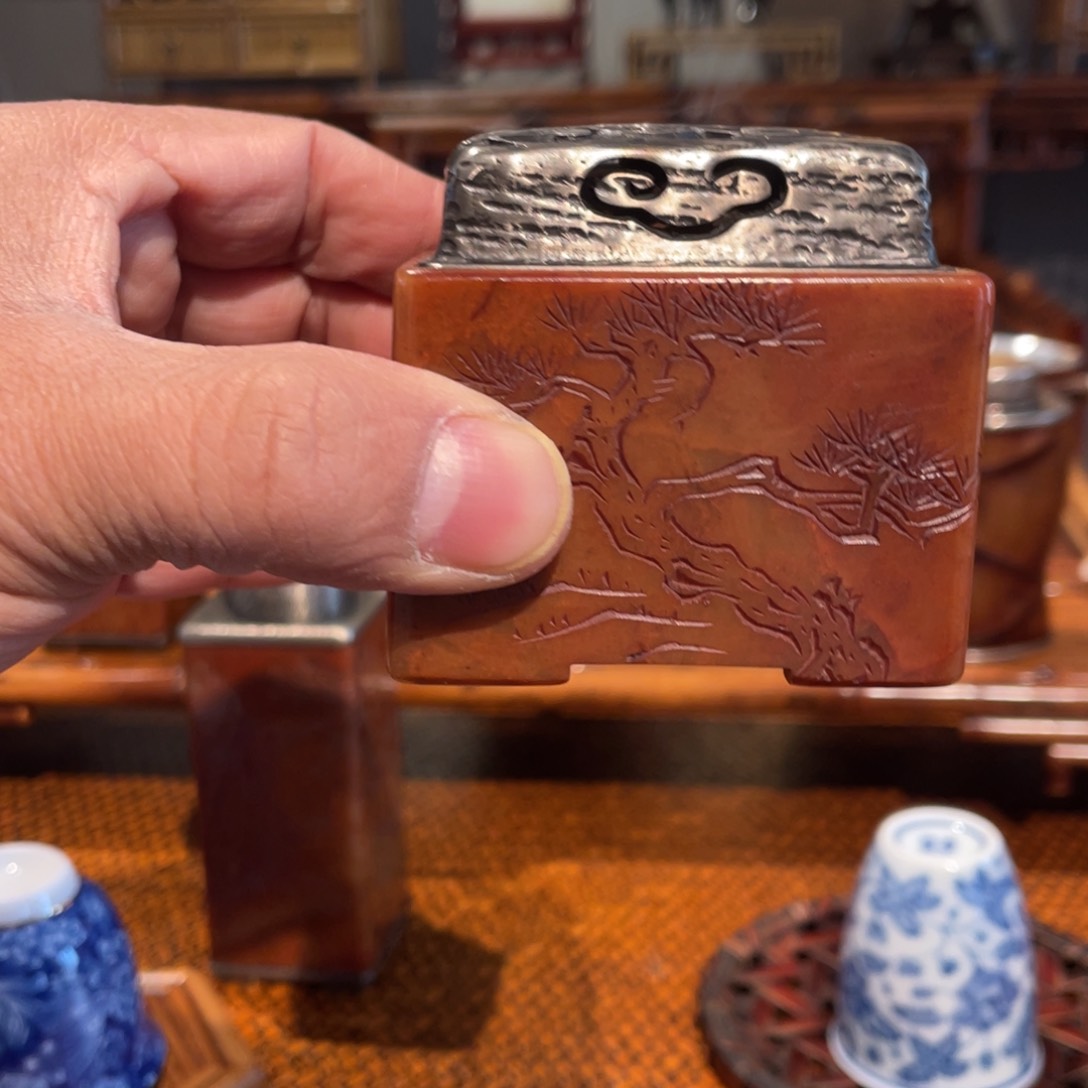 紫砂茶案碧**黎石头香炉石头香炉