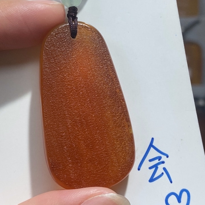 定制琥珀未镶嵌琥珀蜜蜡吊坠项链