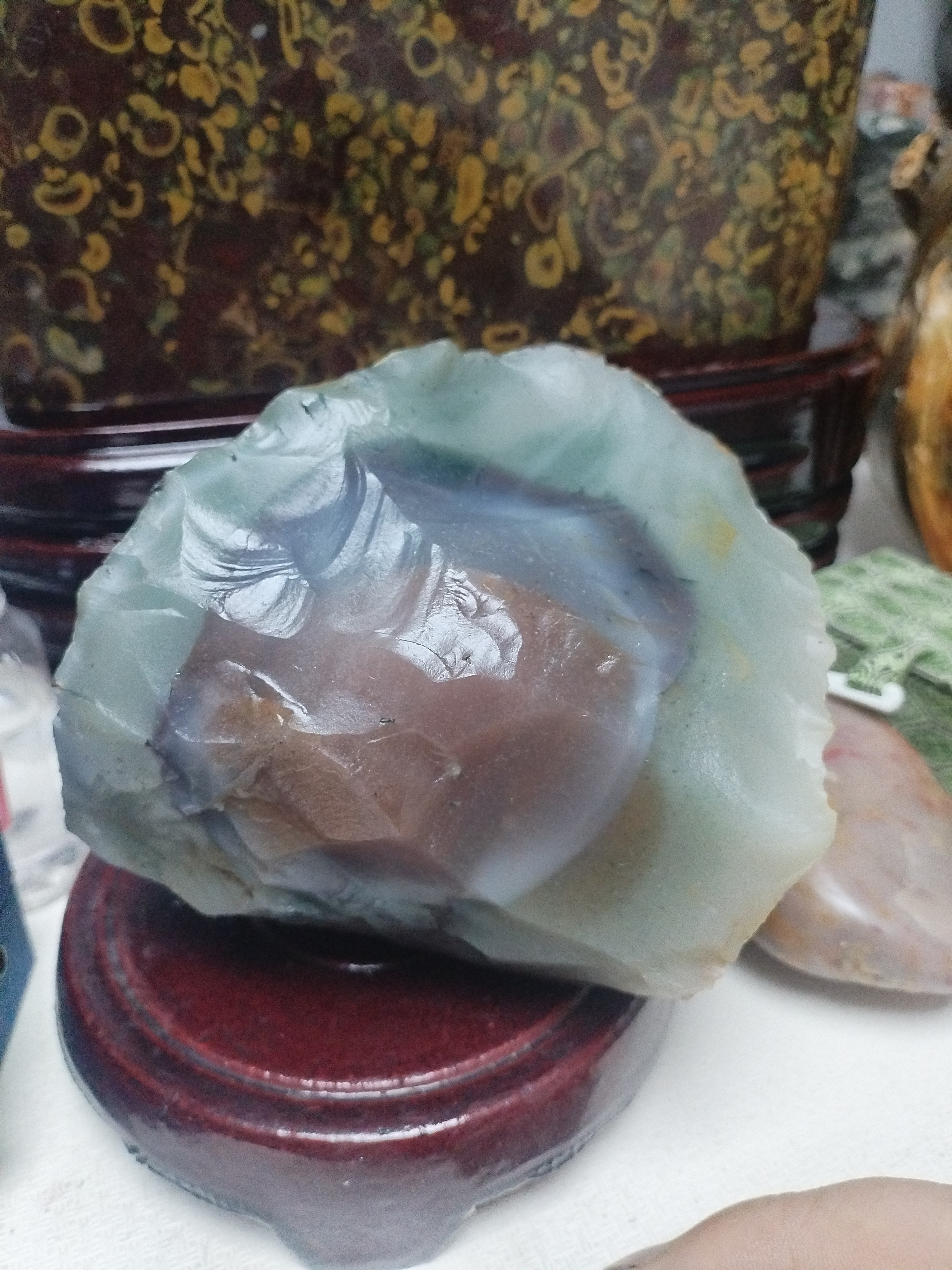 家居摆件天然秦紫玉可雕刻把玩