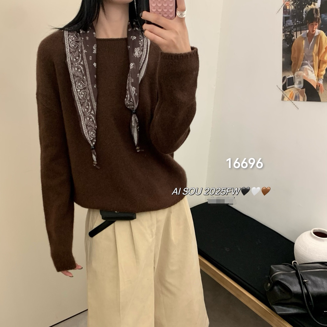 16696（部分无水洗唛，介意慎拍）WANGDAN新款净版针织衫