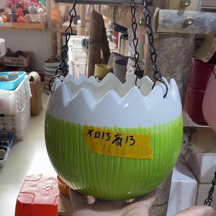 摆件陶陶盆有孔 瑕疵介意勿拍