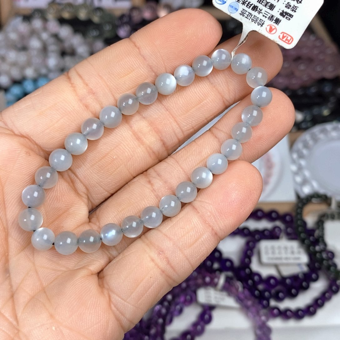 【闪购商品】水晶手链未镶嵌银月光6.3mm