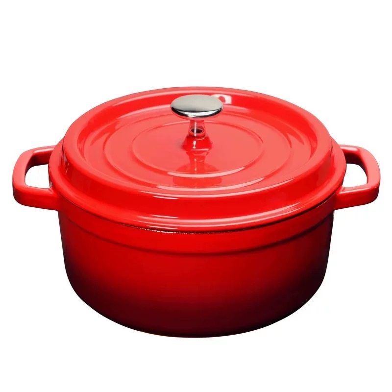 【欧美原单】22厘米直径4.7升铸铁珐琅锅炖锅汤锅铸铁搪瓷锅