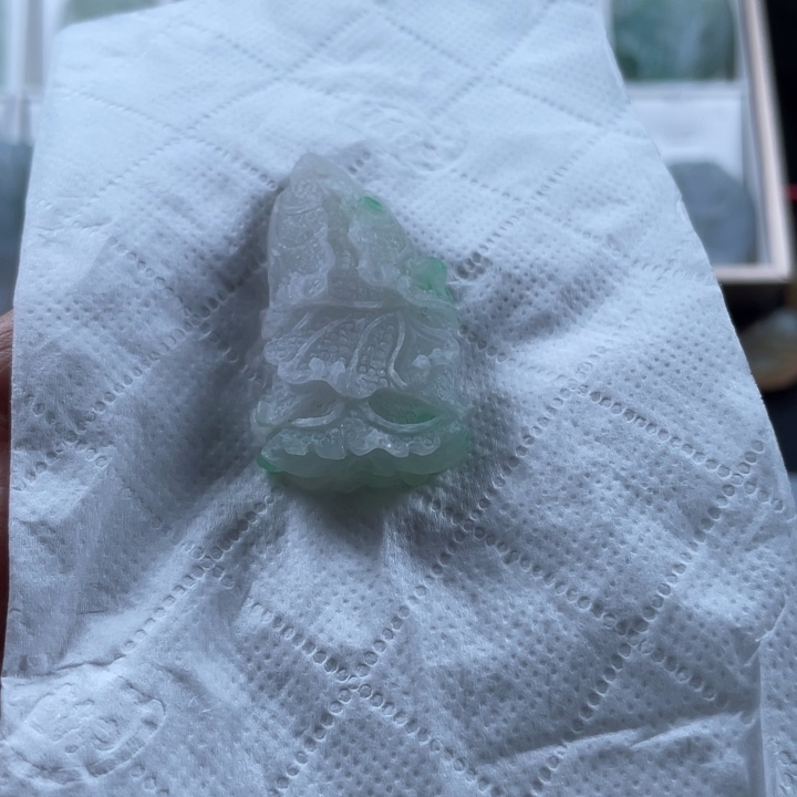 定制翡翠未镶嵌白菜 毛货 无鉴赏期