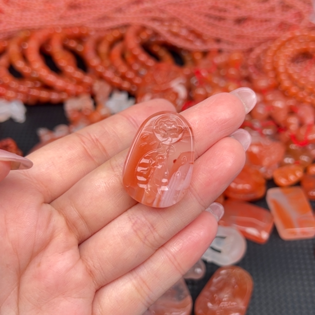 南红玛瑙未镶嵌吊坠(不含链)