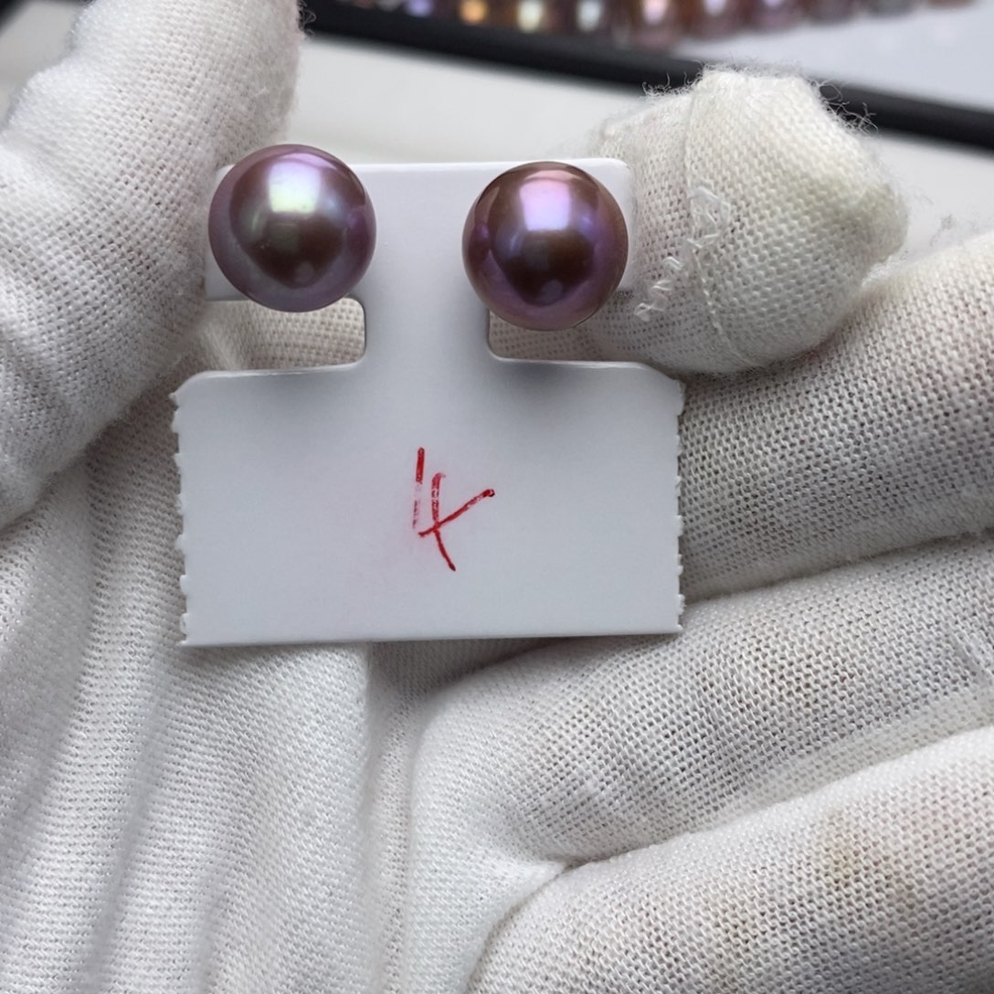 淡水珍珠耳饰银S925镶嵌宇**贝