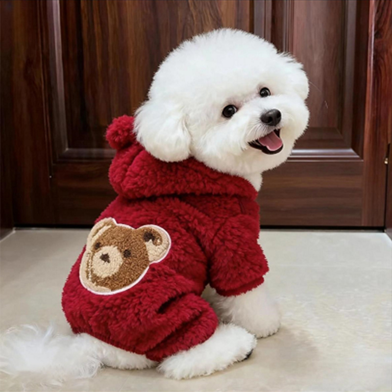 可爱超萌狗狗衣服加厚保暖秋冬装泰迪比熊猫咪宠物小型幼犬服饰