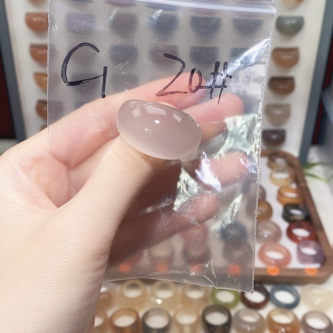 玛瑙/玉髓未镶嵌戒指港20码福利款不退换