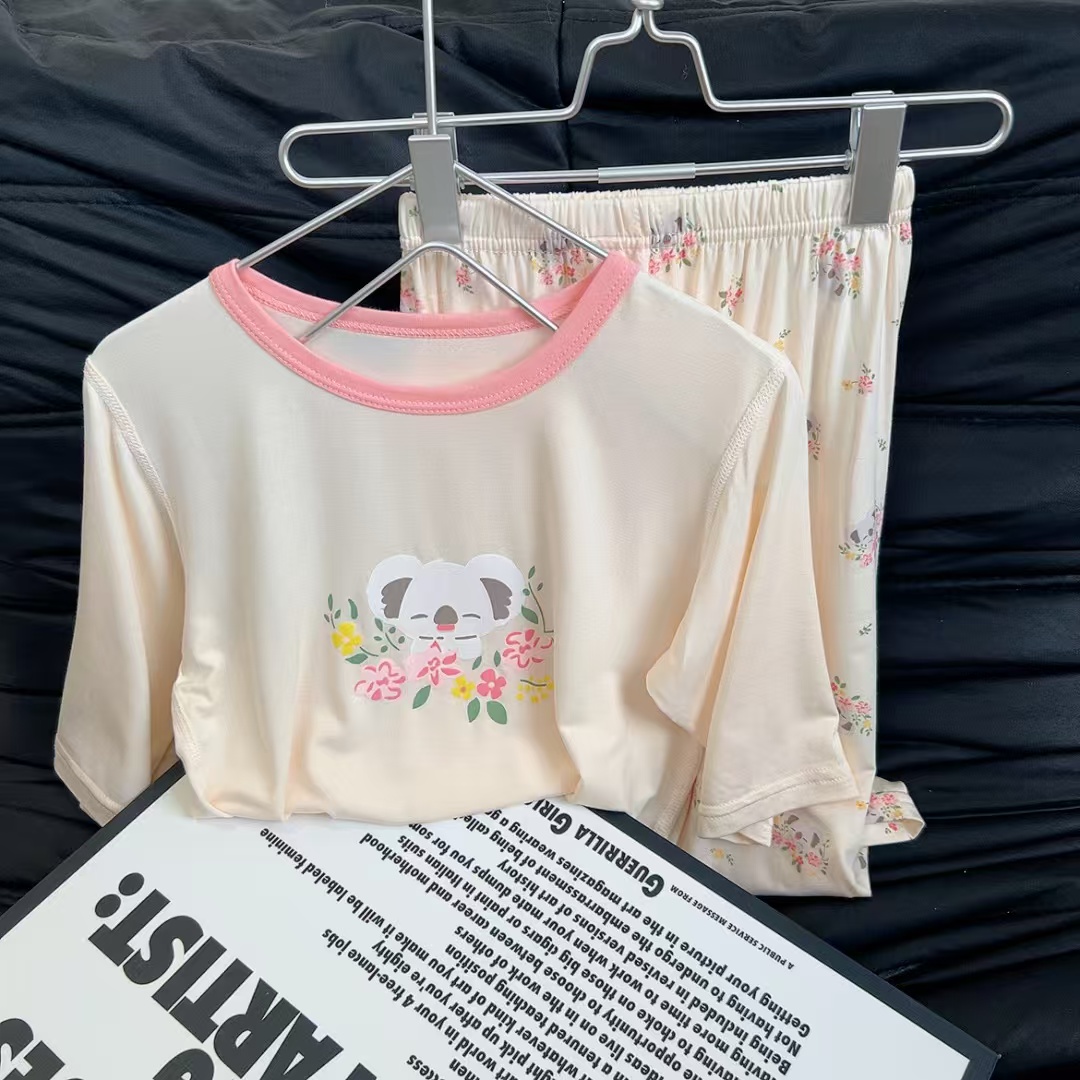 儿童睡衣女童男童居家空调服春秋女孩男孩6-12岁宝宝家居服套装