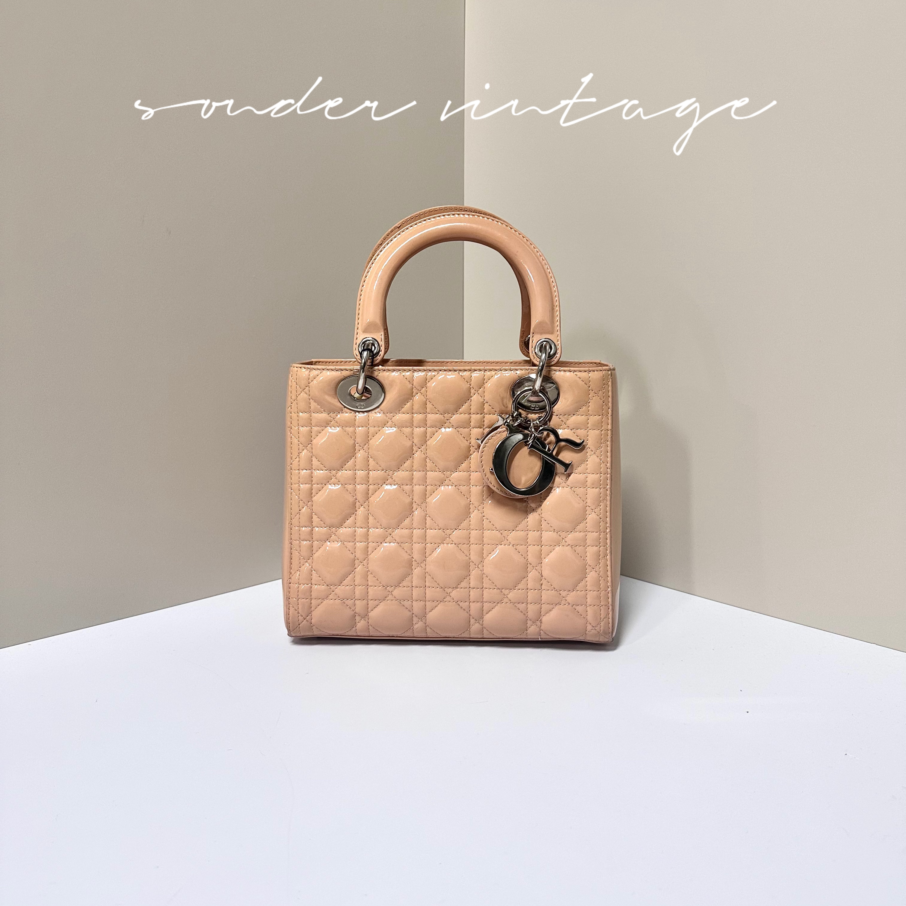 95新 DIOR/迪奥 Dior/迪奥奶茶色五格戴妃包