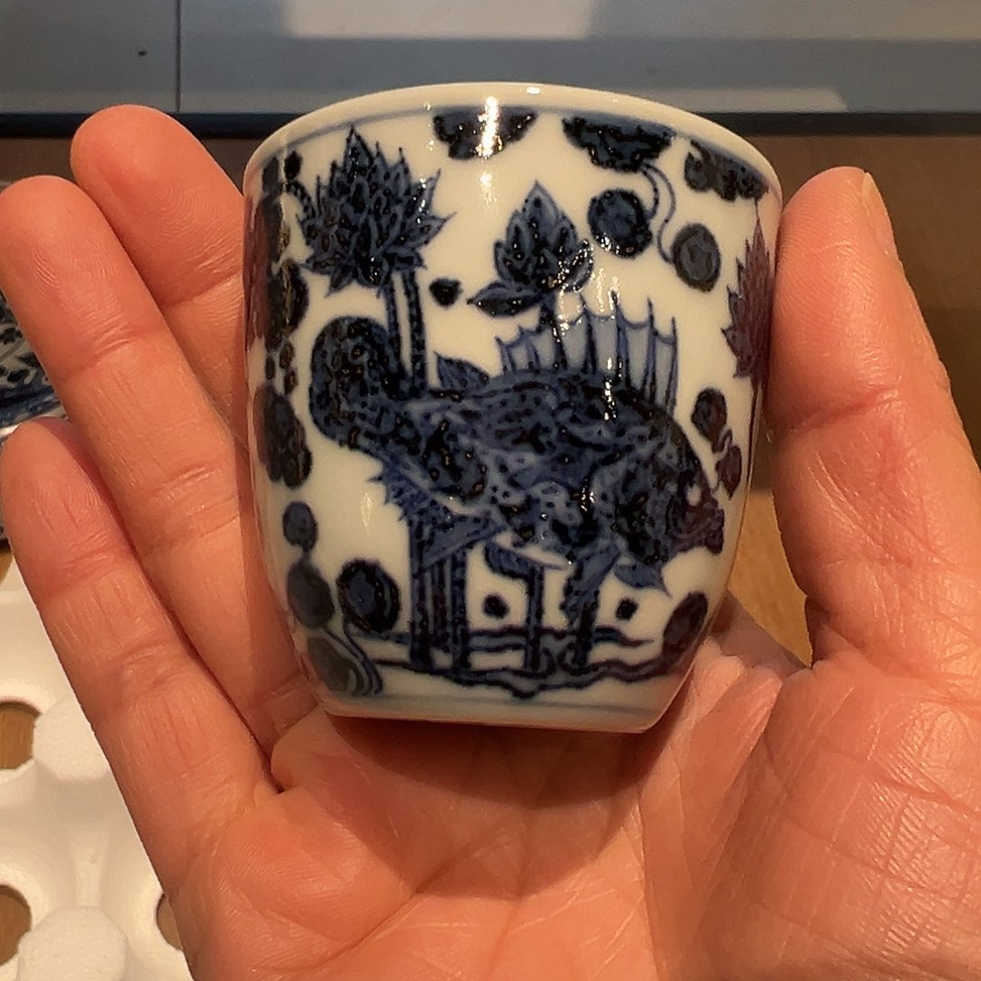 元青拙手仿元原矿杯杯杯