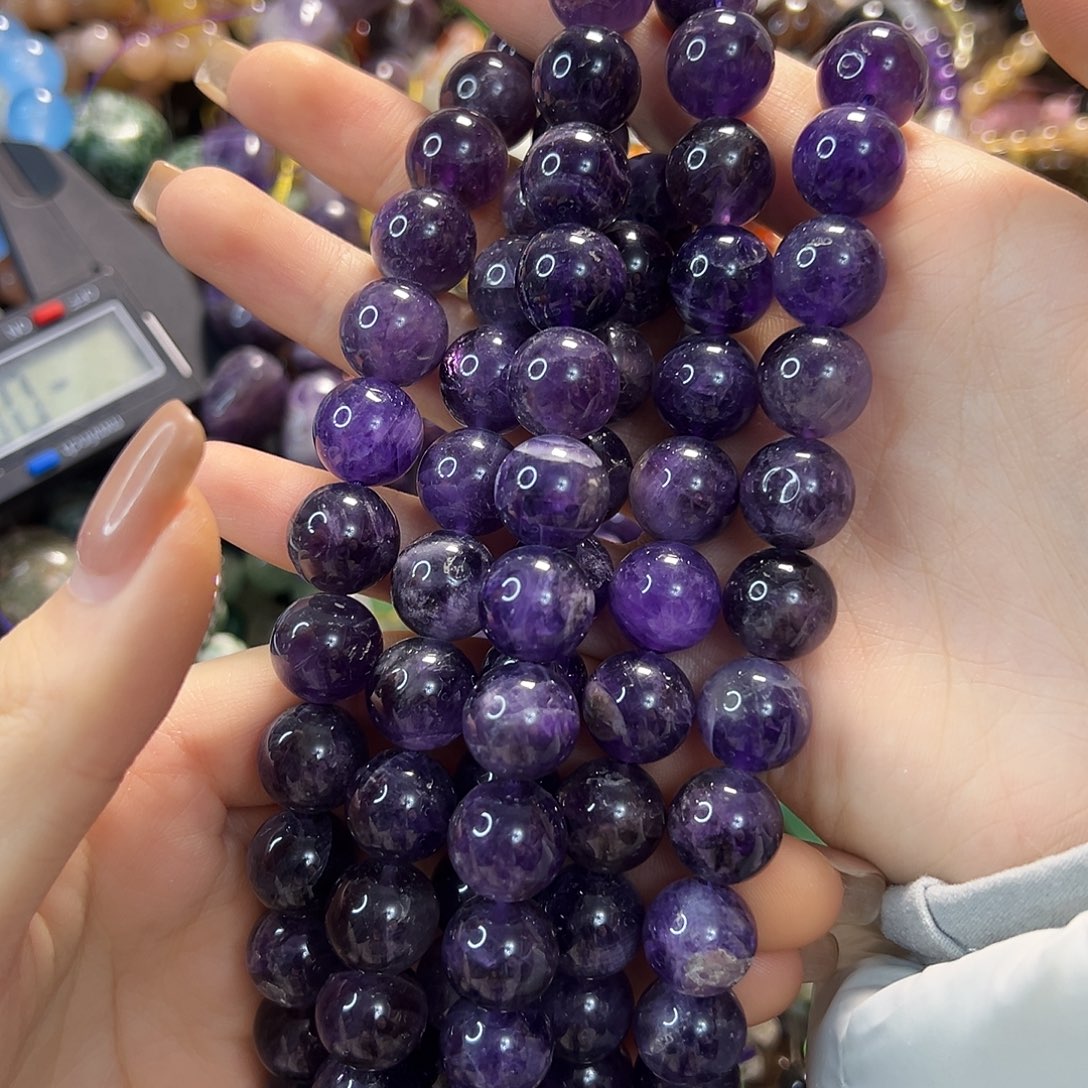 玛瑙/玉髓合金珠宝半成品紫水晶卡12一条
