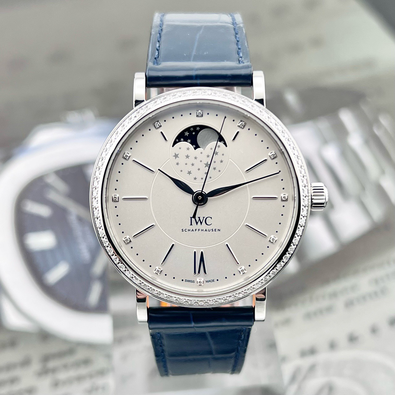 99新 IWC/万国 单表 37mm 柏涛菲诺 IW459008 精钢 月相