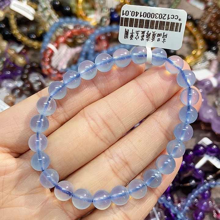 水晶手链未镶嵌海蓝宝7