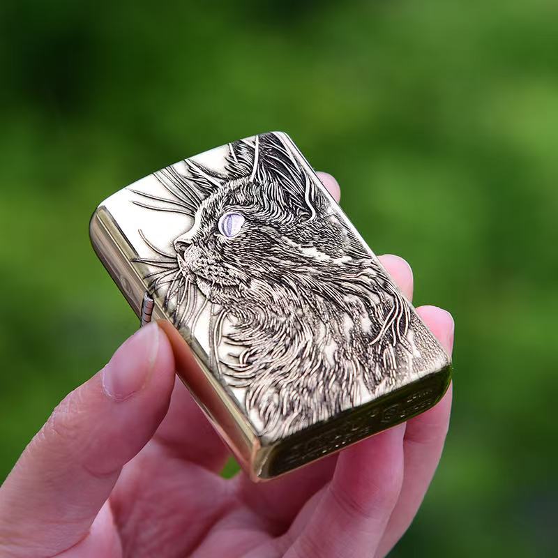 原铜仰望睡猫煤油机（不赠送煤油）