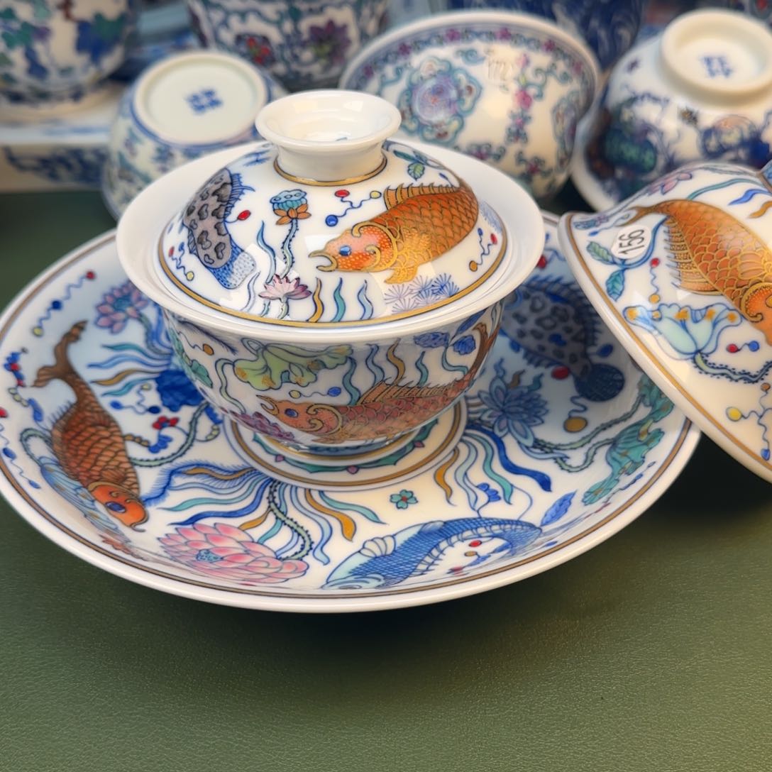 彦祖纯手工手绘茶具