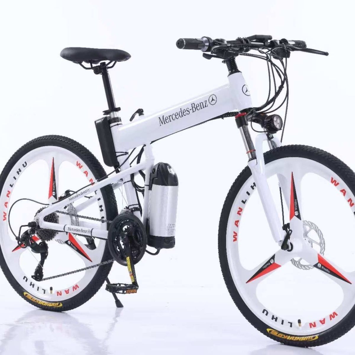 奔驰梅赛德斯锂电三合一26寸27速铝合金车身山地自行车助力新款