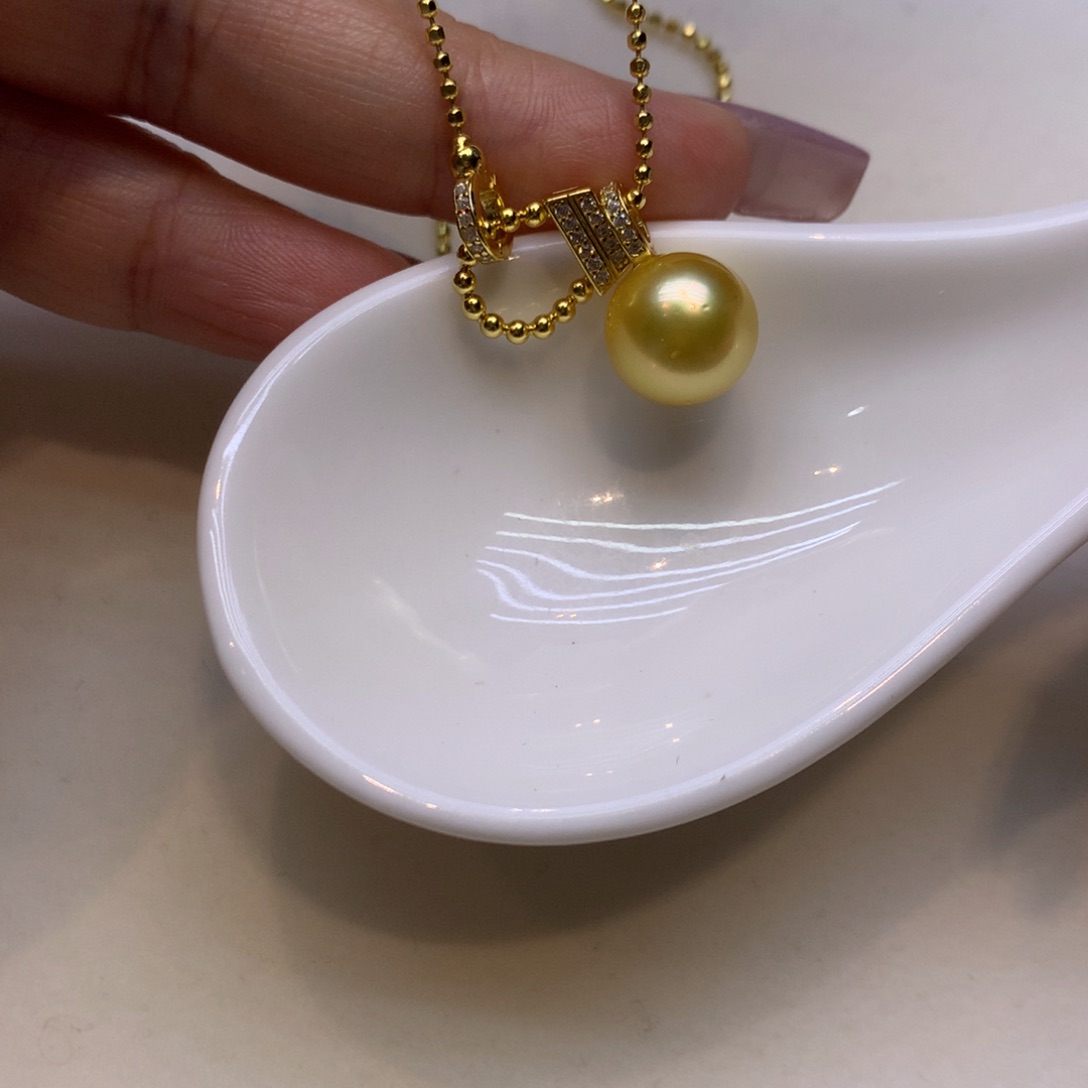 颈饰银S925镶嵌海水珍珠