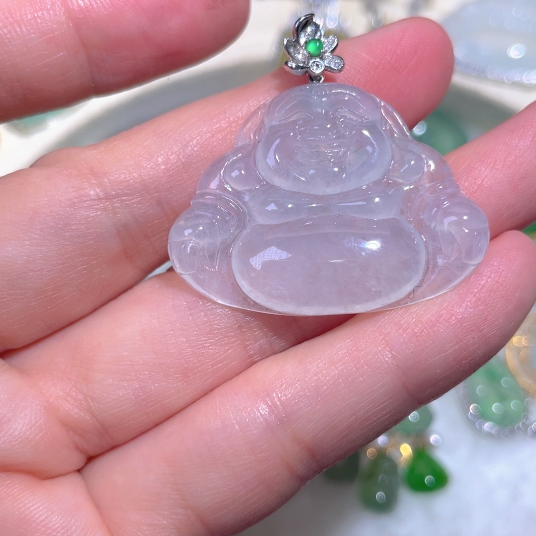 翡翠颈饰18K金镶嵌翡翠