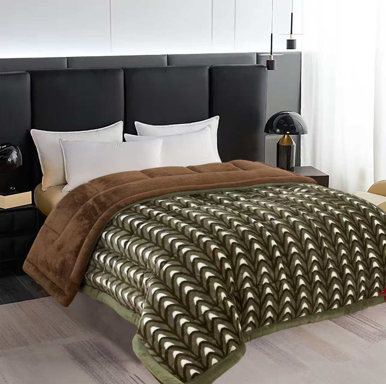 西藏包邮拉萨发货 兔毛款北极绒毛被双人被