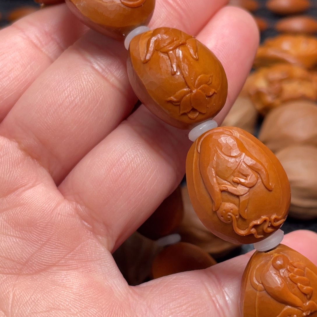 橄榄核手串/手链1.8铁核纯刀铲观音佛手