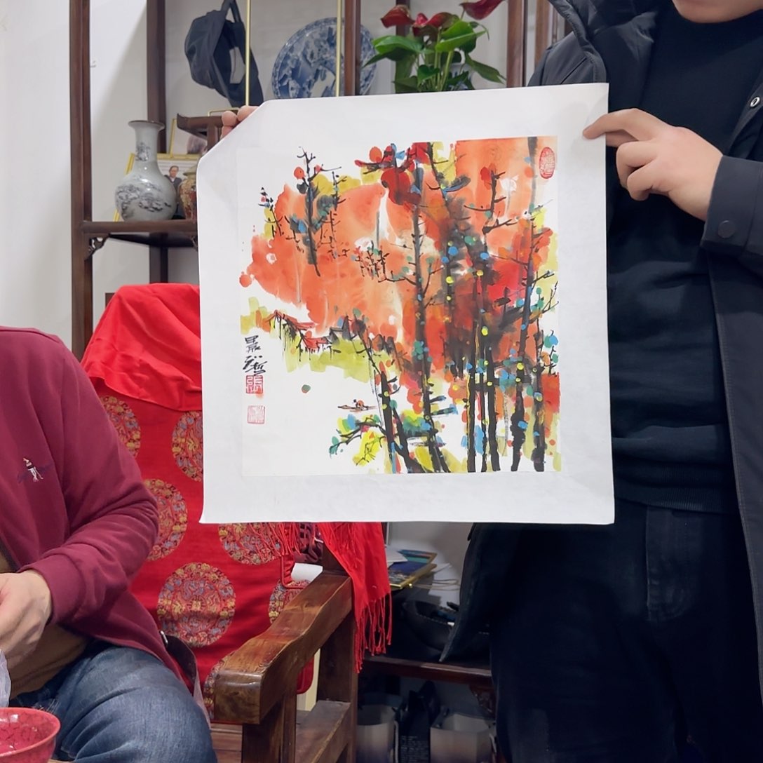 国画艺术家的作品