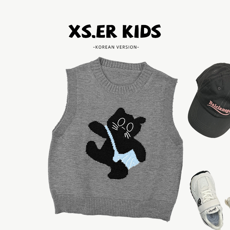 【小首尔】春秋季男童韩版针织马甲HBB6691