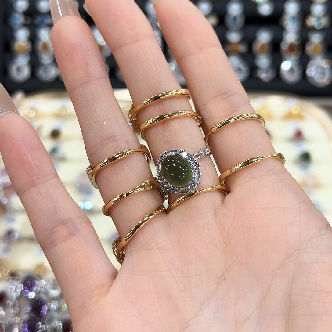 水晶金色拖不保色介意慎拍银托不掉色银S925镶嵌紫****4