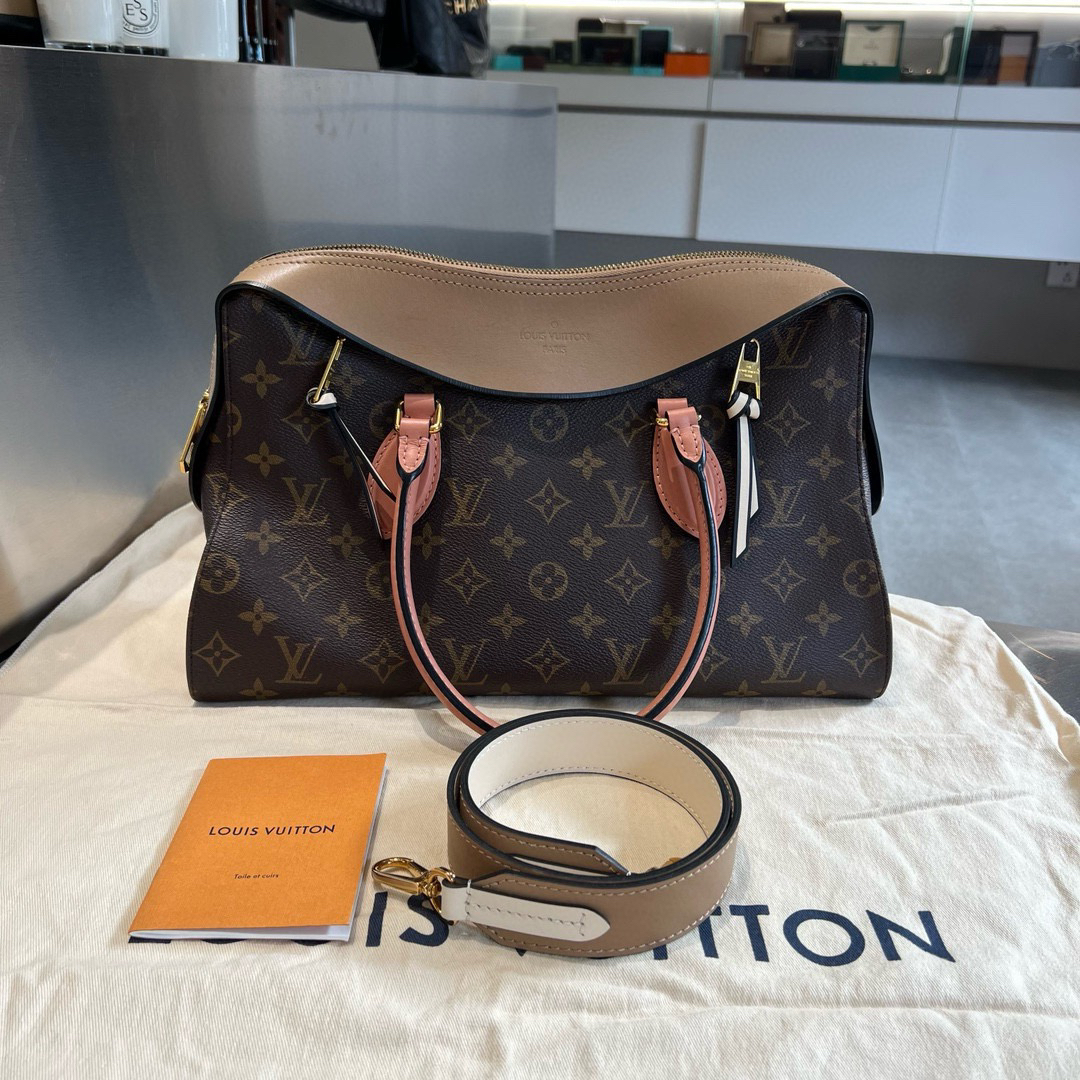 95新 LouisVuitton/路易威登 Besace传奇系列老花拼皮手提单肩包 