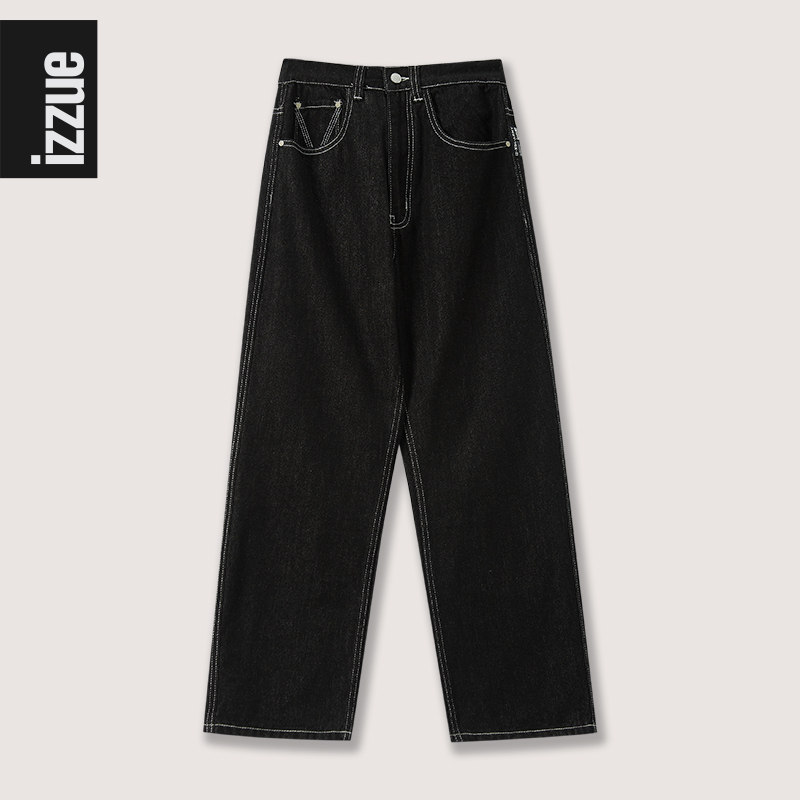 i.tizzue【设计师线】高级感夏季牛仔裤裤宽松百搭潮牌长裤男女裤子