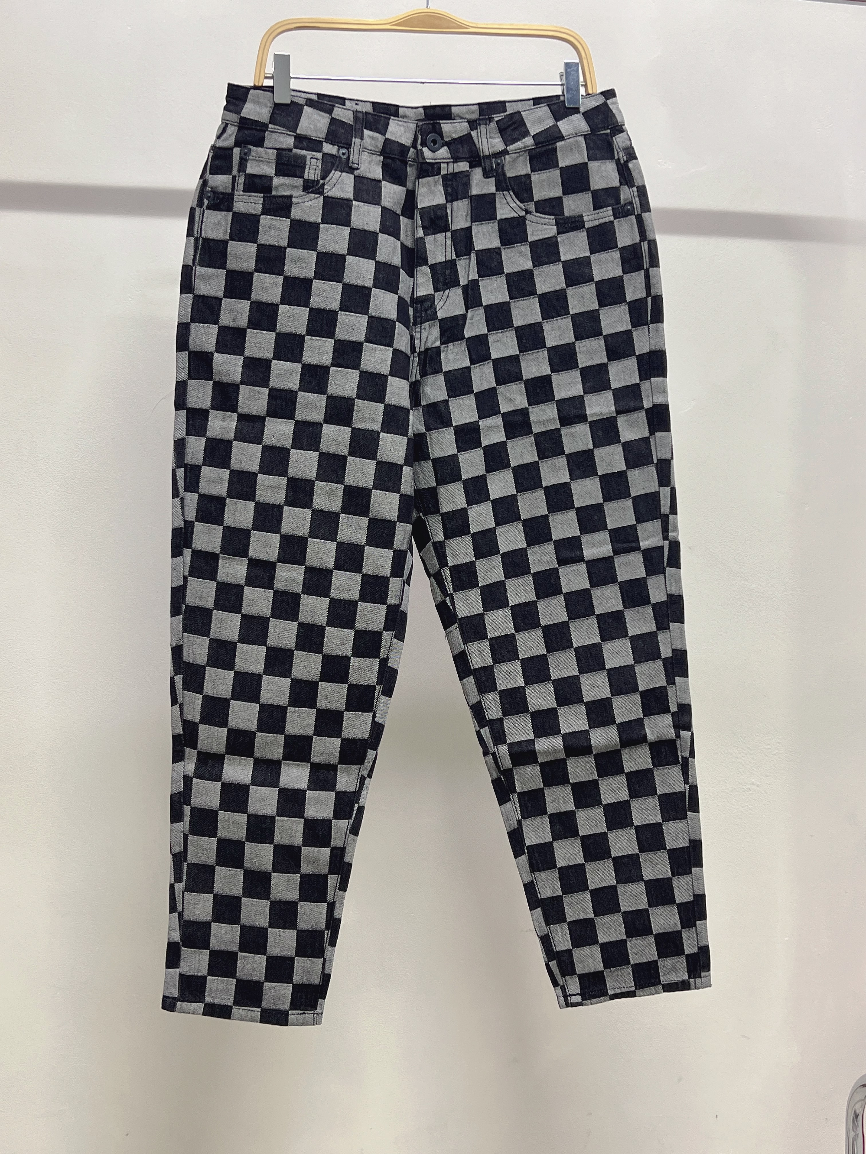 254 男士棋盘格牛仔裤A41