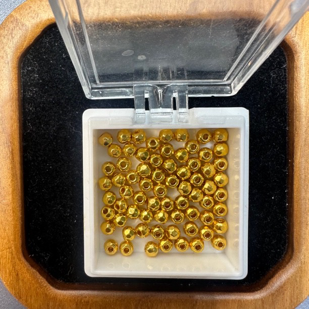 足金999素金5D硬金4MM 足球蹦迪珠(此订单发10颗）