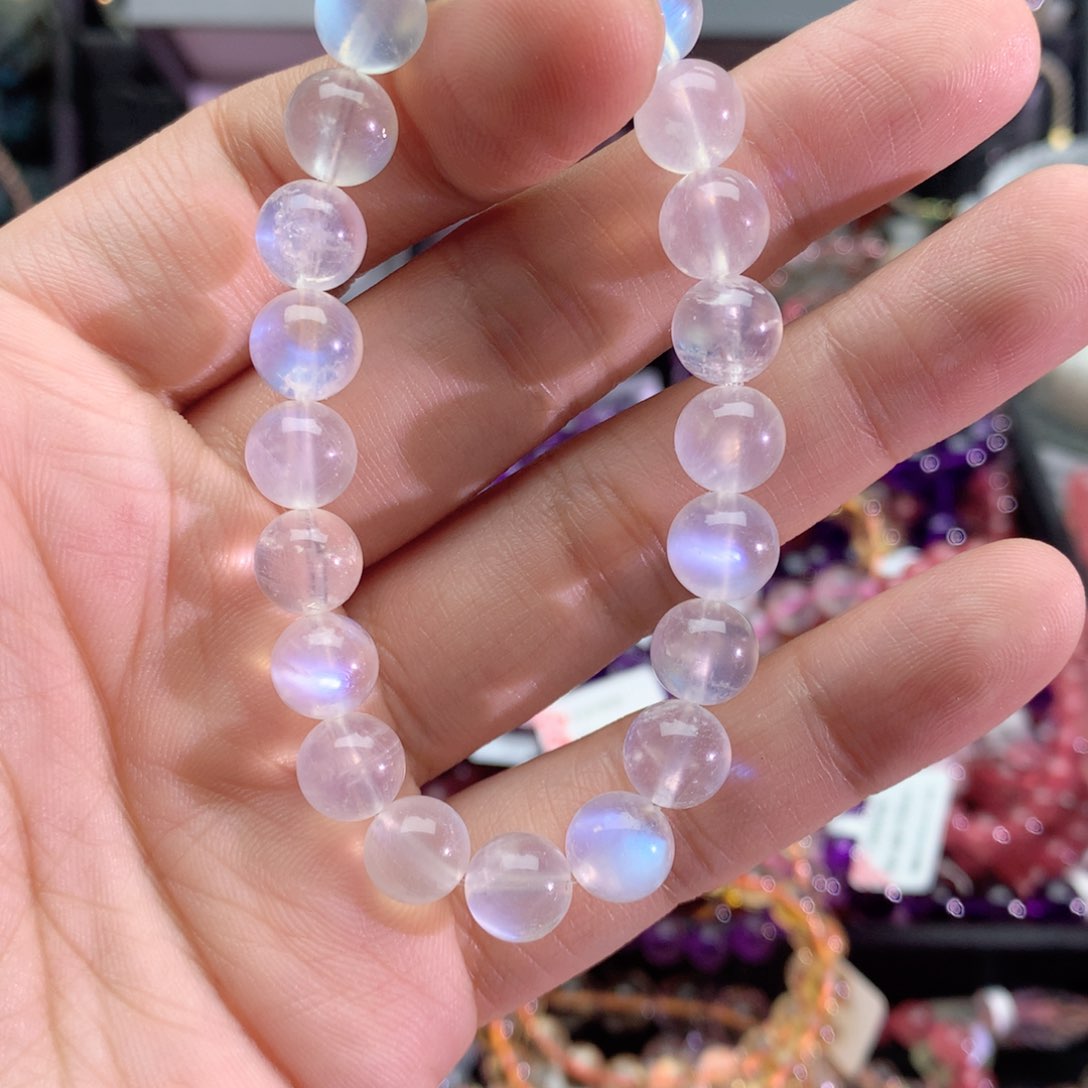 水晶手串未镶嵌旗****y蓝月光手链9+