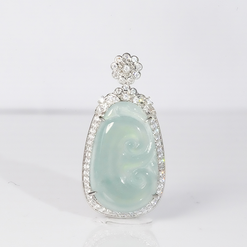 【小胖翡翠】天然翡翠如意吊坠A货日常百搭轻奢款（不含链）多样性发1