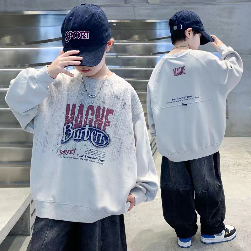 美式复古～个性做旧设计感卫衣潮流时尚韩系上衣潮