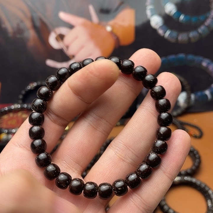 静***音手串椰蒂8老行素圈