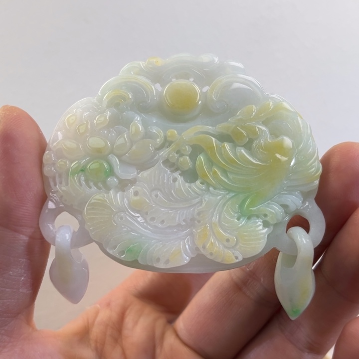 翡翠吊坠(赠链)未镶嵌代编织