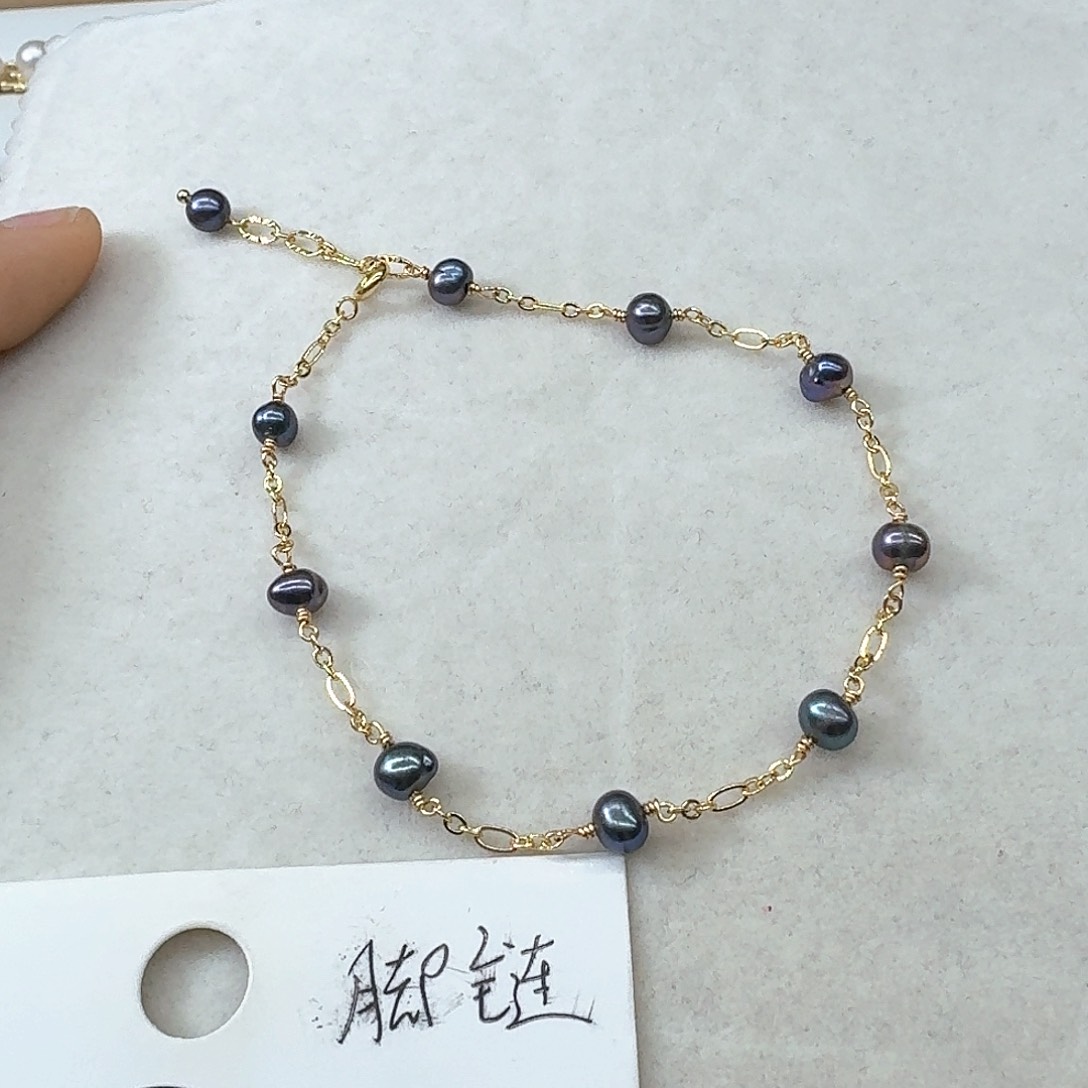 银S925镶嵌淡水珍珠发饰