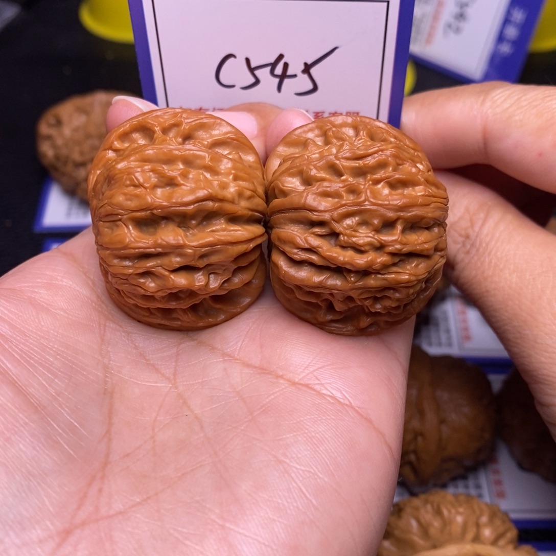 文玩核桃把件39全品磨盘c545