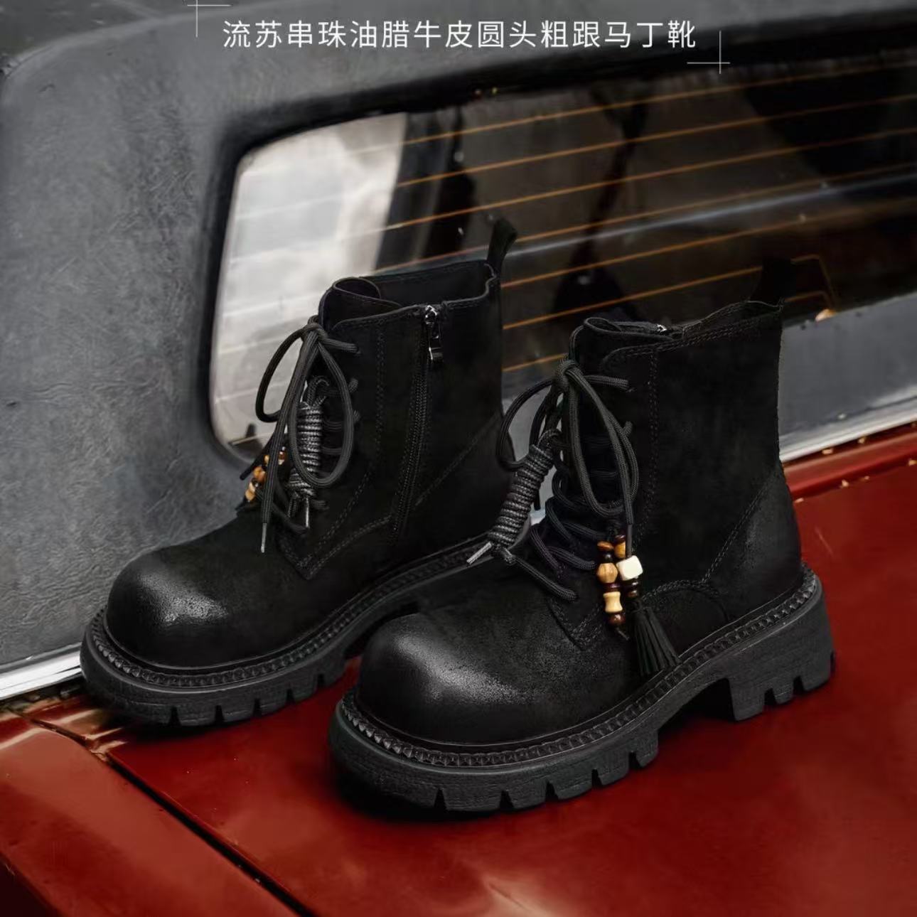 现货A4｜真皮羊里垫短靴女鞋｜半码拍小｜318-22