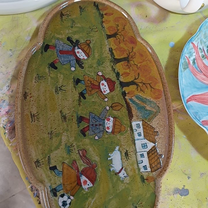 盘景德镇手绘釉下彩