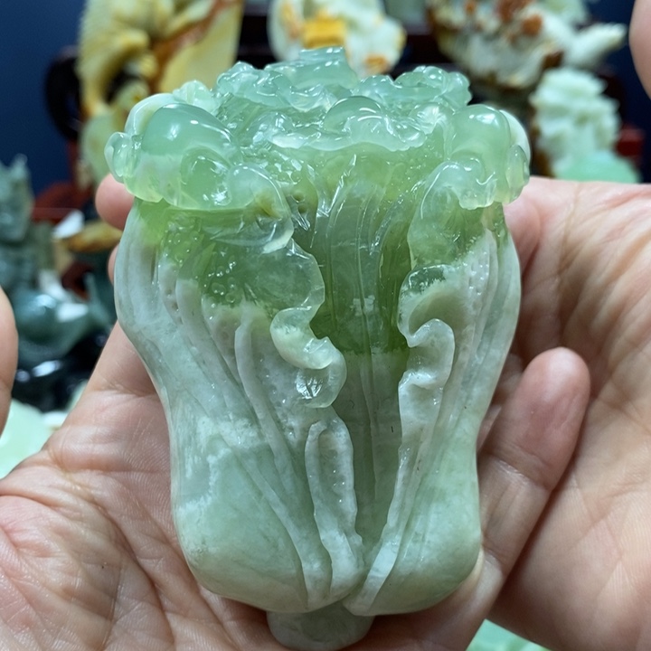 未镶嵌蛇纹石玉珠宝奇石用****4