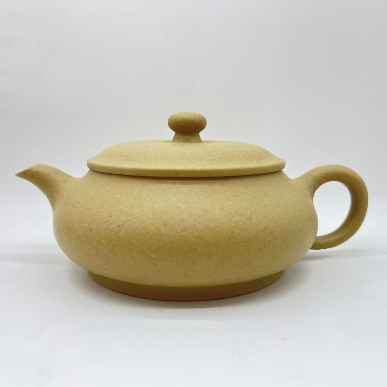 宜兴紫砂梨皮绿泥明炉壶190cc纯手工精美明炉壶
